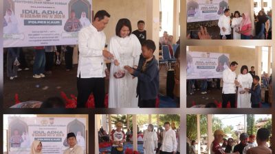 Polres Kaur Potong 11 Ekor Hewan Kurban, Salurkan Daging ke Sekolah Rakyat, PKLK dan Boarding School