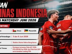 Jadwal Pertandingan Timnas Indonesia di FIFA Matchday Juni 2026
